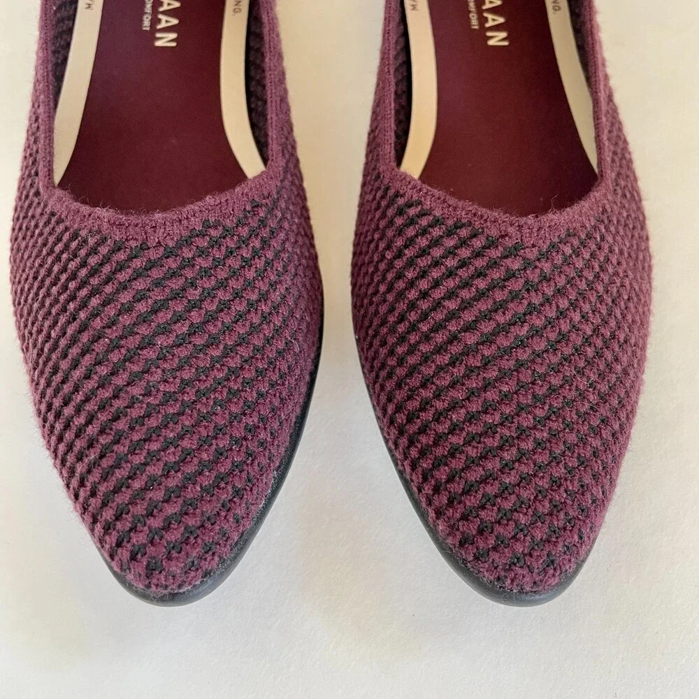 NWOT Cole Haan Springfeel Stitchlite Skimmer Washable Flats in Burgundy Size 6 - Picture 5 of 11